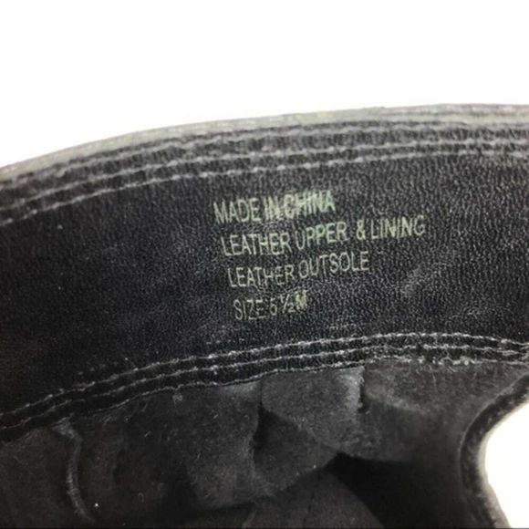 Michael Kors Womens Suede Boots 5.5 Black Zip Knee High Heeled Slouchy Leather - Picture 7 of 8